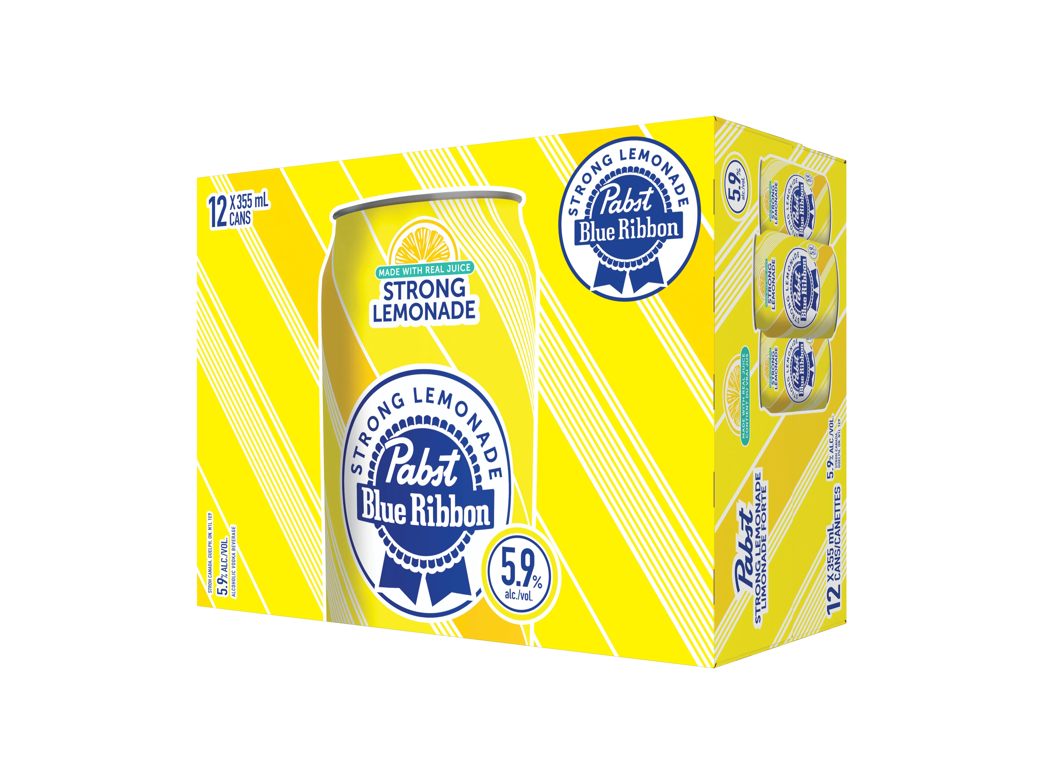 PABST BLUE RIBBON STRONG LEMONADE 355ML 12PK CAN