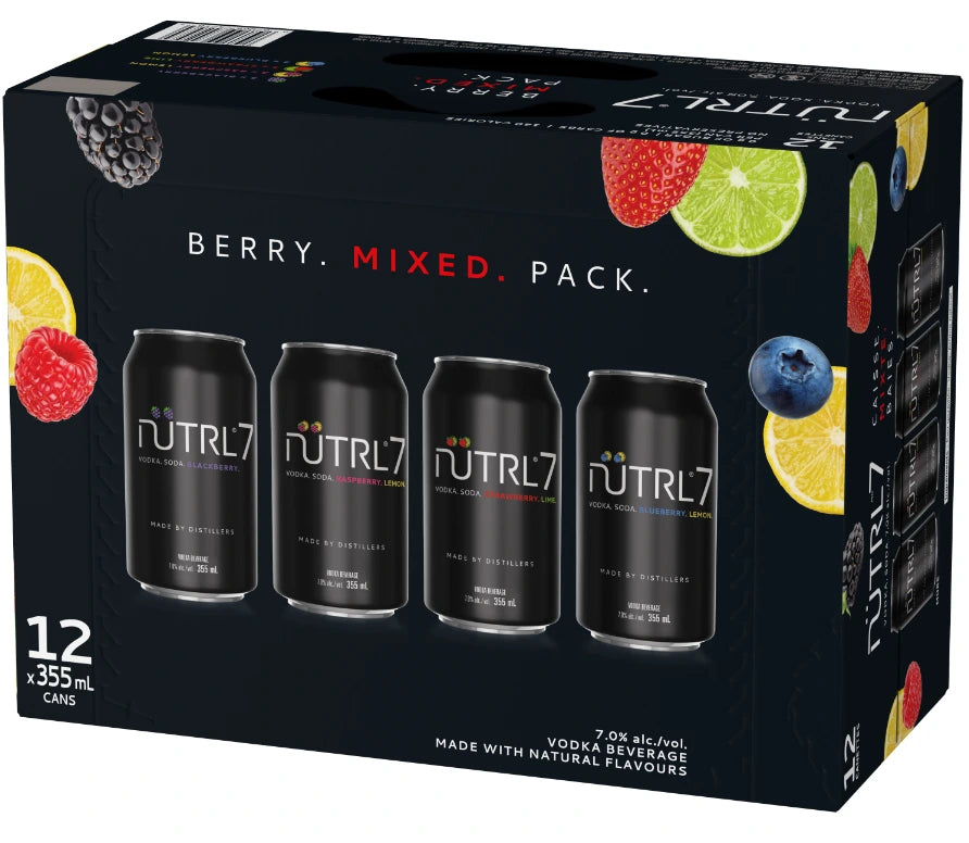 NUTRL VODKA SODA 7% BERRY MIXER 355ML 12PK CAN