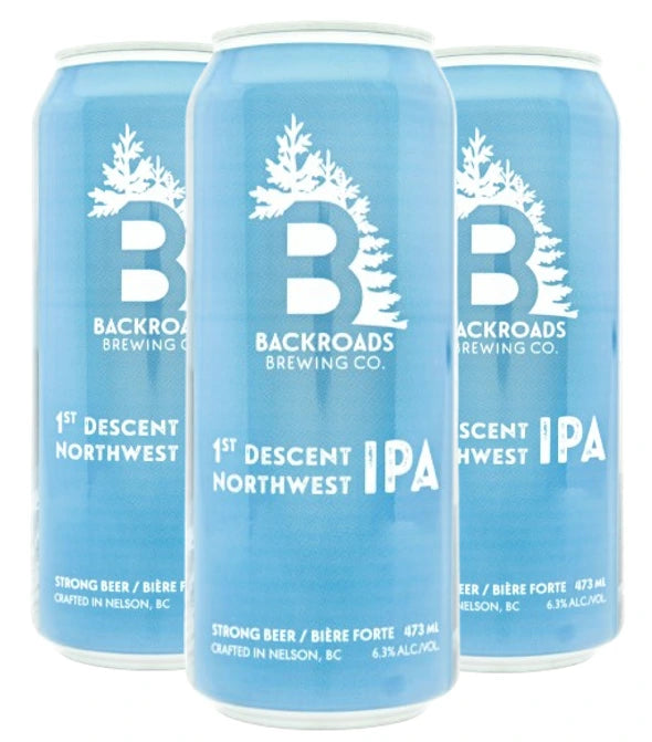 BACKROADS 1ST DESCENT NW IPA 473ML 4PK CAN