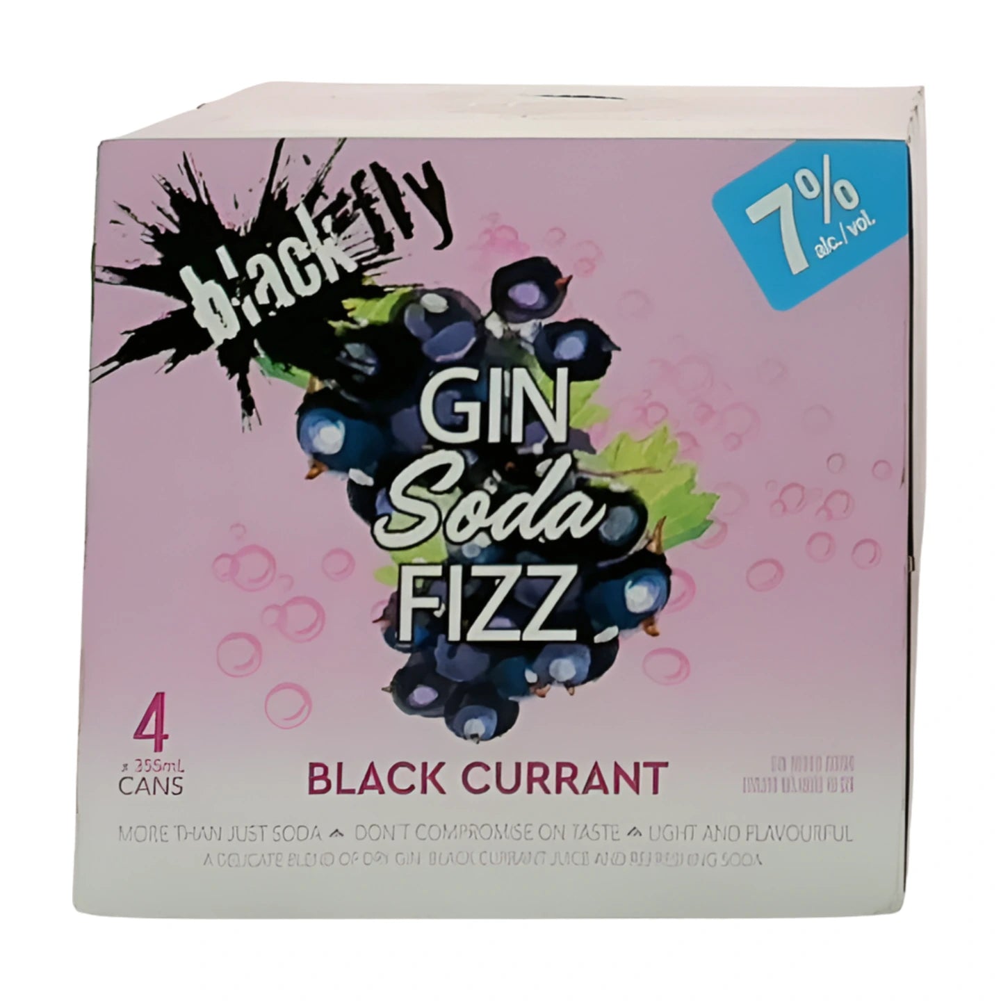 BLACK FLY GIN SODA FIZZ BLACK CURRANT 355ML 4PK CAN