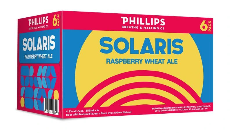PHILLIPS SOLARIS RASPBERRY WHEAT ALE 355ML 6PK CAN