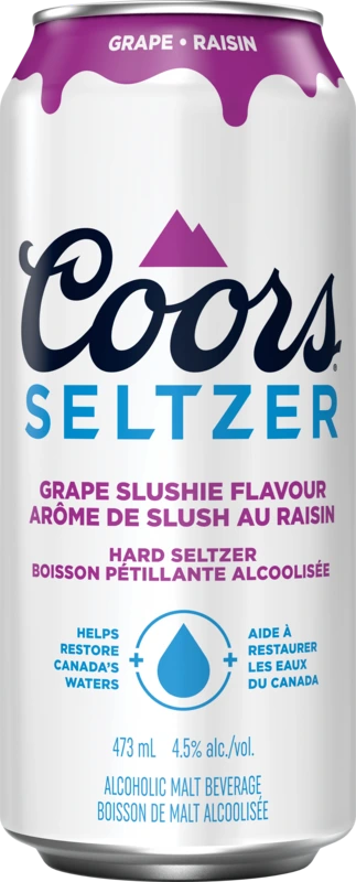 COORS SELTZER GRAPE SLUSHIE 473ML CAN
