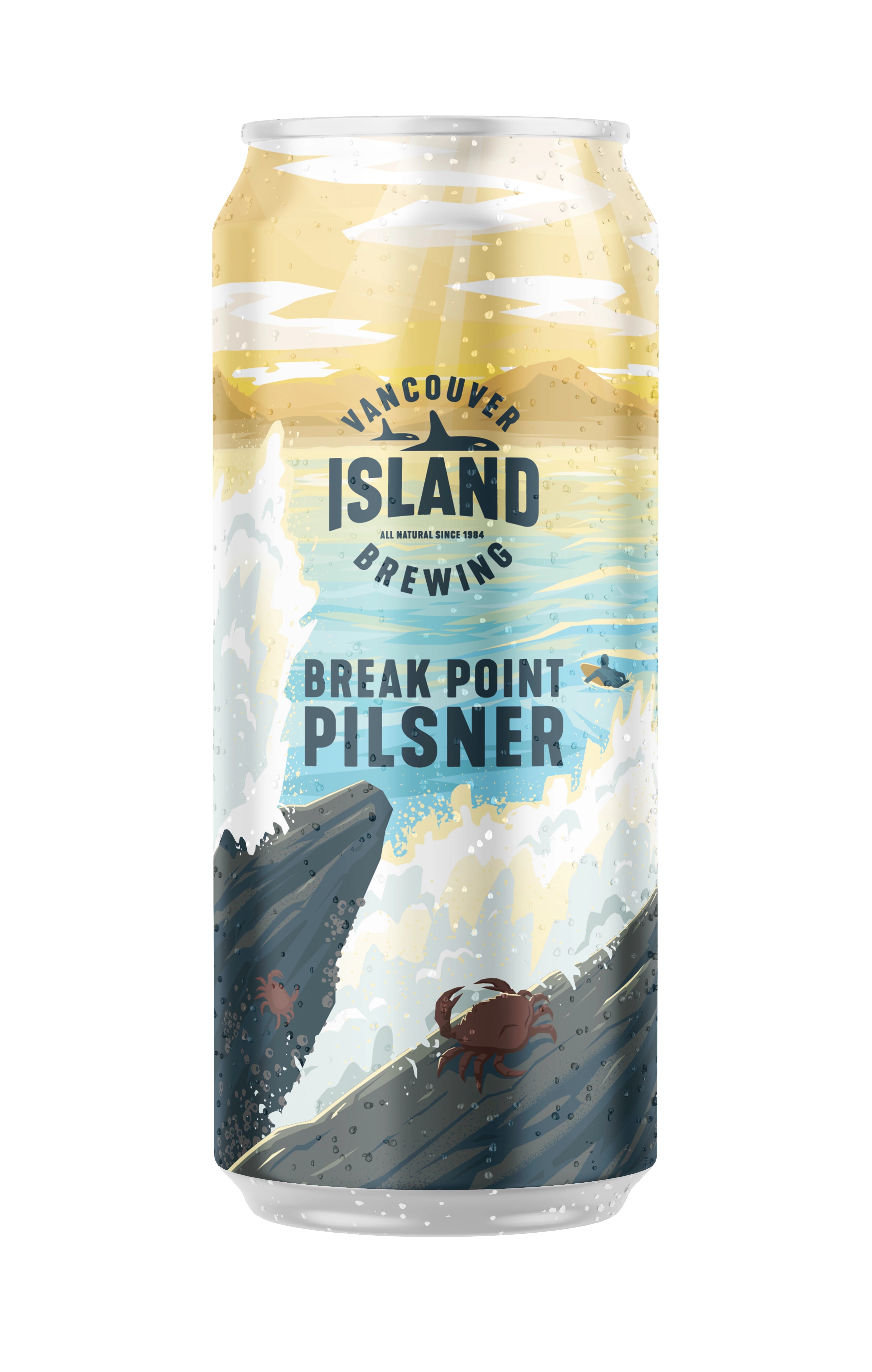 VANCOUVER ISLAND BREAK POINT PILSNER 473ML CAN