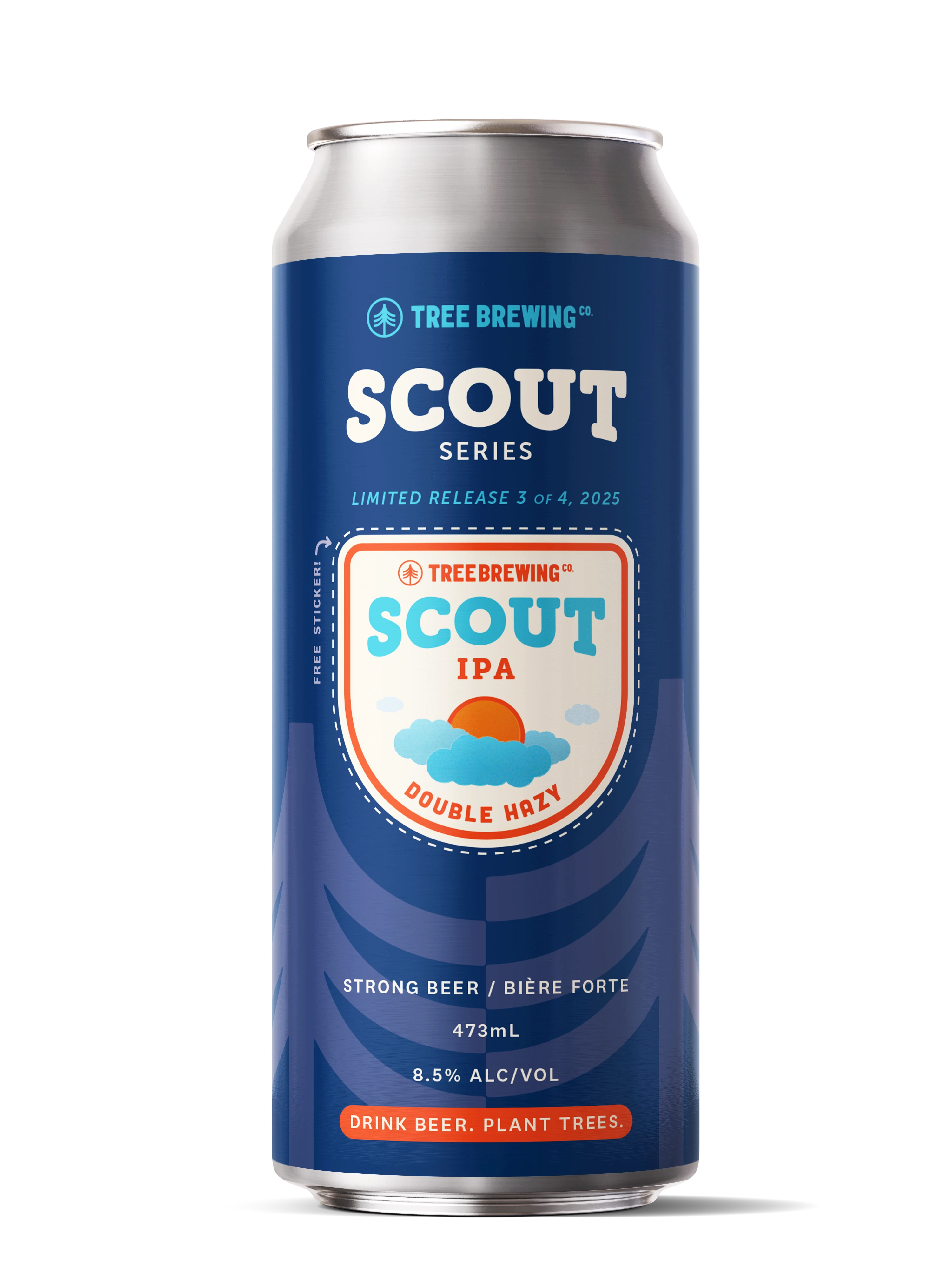 TREE BREW SCOUT SERIES DOUBLE HAZY IPA 473ML CAN