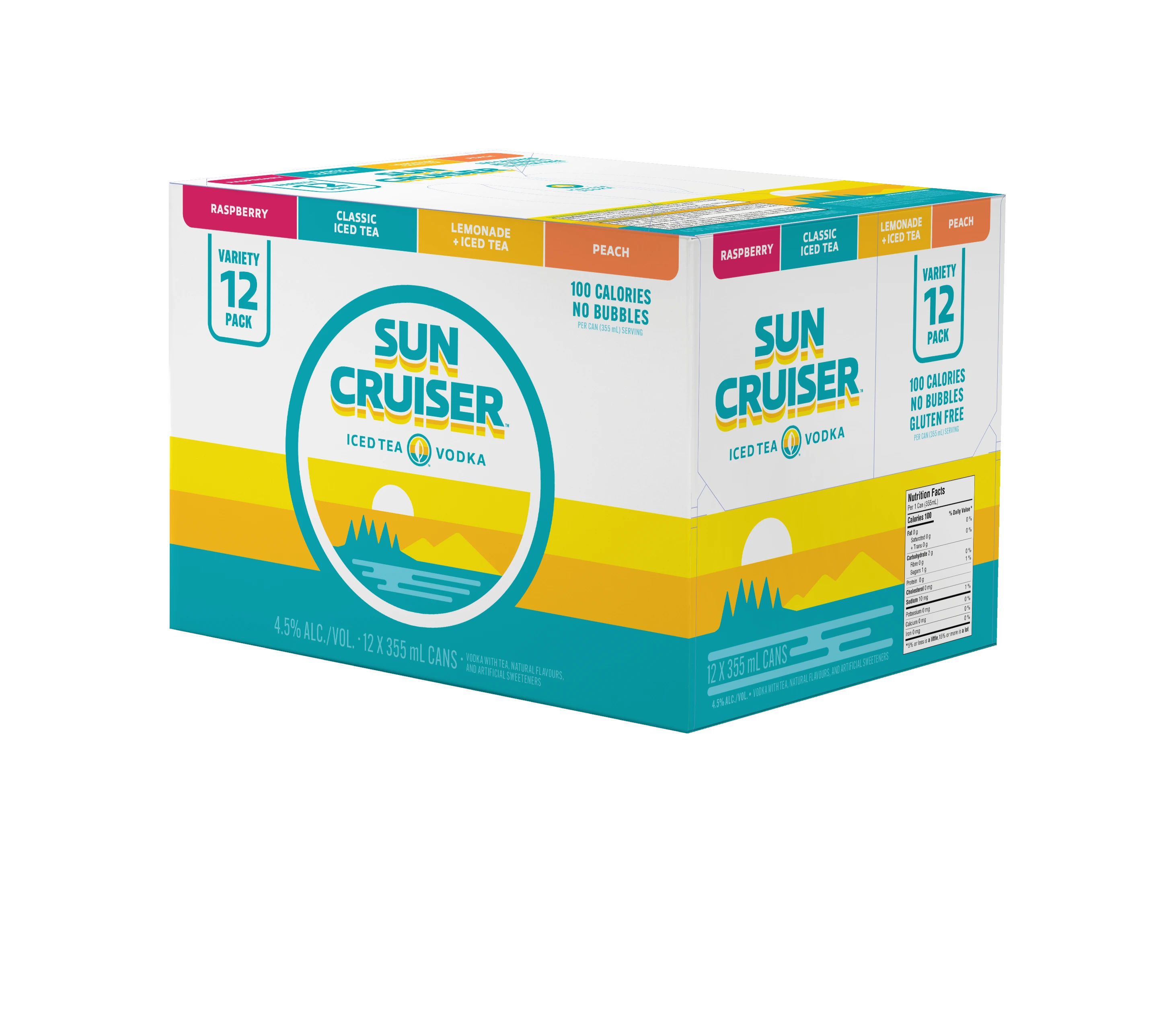 SUN CRUISER ICED TEA VARIETY 355ML 12PK CAN