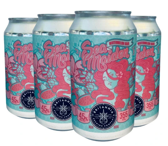 BRITANNIA SEA MAIDEN WATERMELON SOUR 355ML 6PK CAN