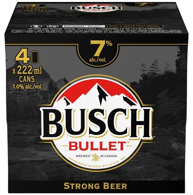 BUSCH BULLET 222ML 4PK CAN