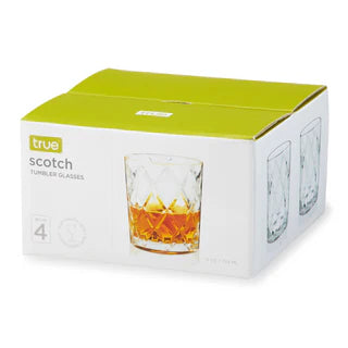 TRUE EVANSTON SCOTCH TUMBLERS 4PK
