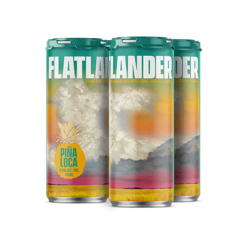 FLATLANDER PINA LOCA APPLE CIDER 355ML 4PK CAN