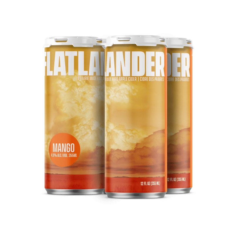 FLATLANDER MANGO APPLE CIDER 355ML 4PK CAN