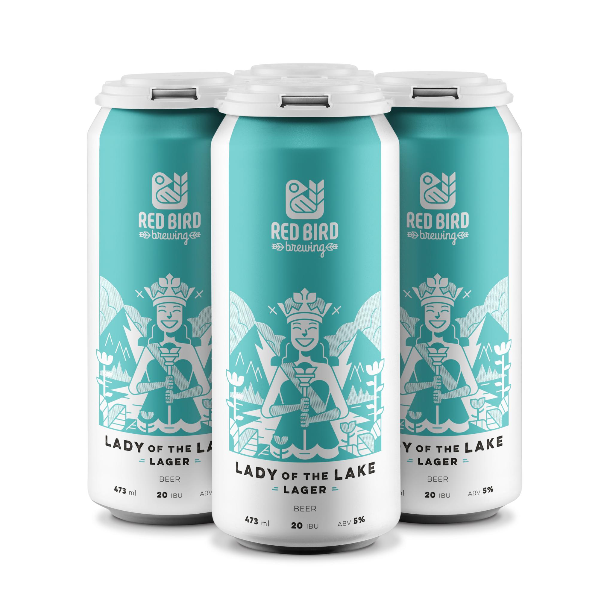 RED BIRD LADY OF THE LAKE LAGER 473ML 4PK CAN