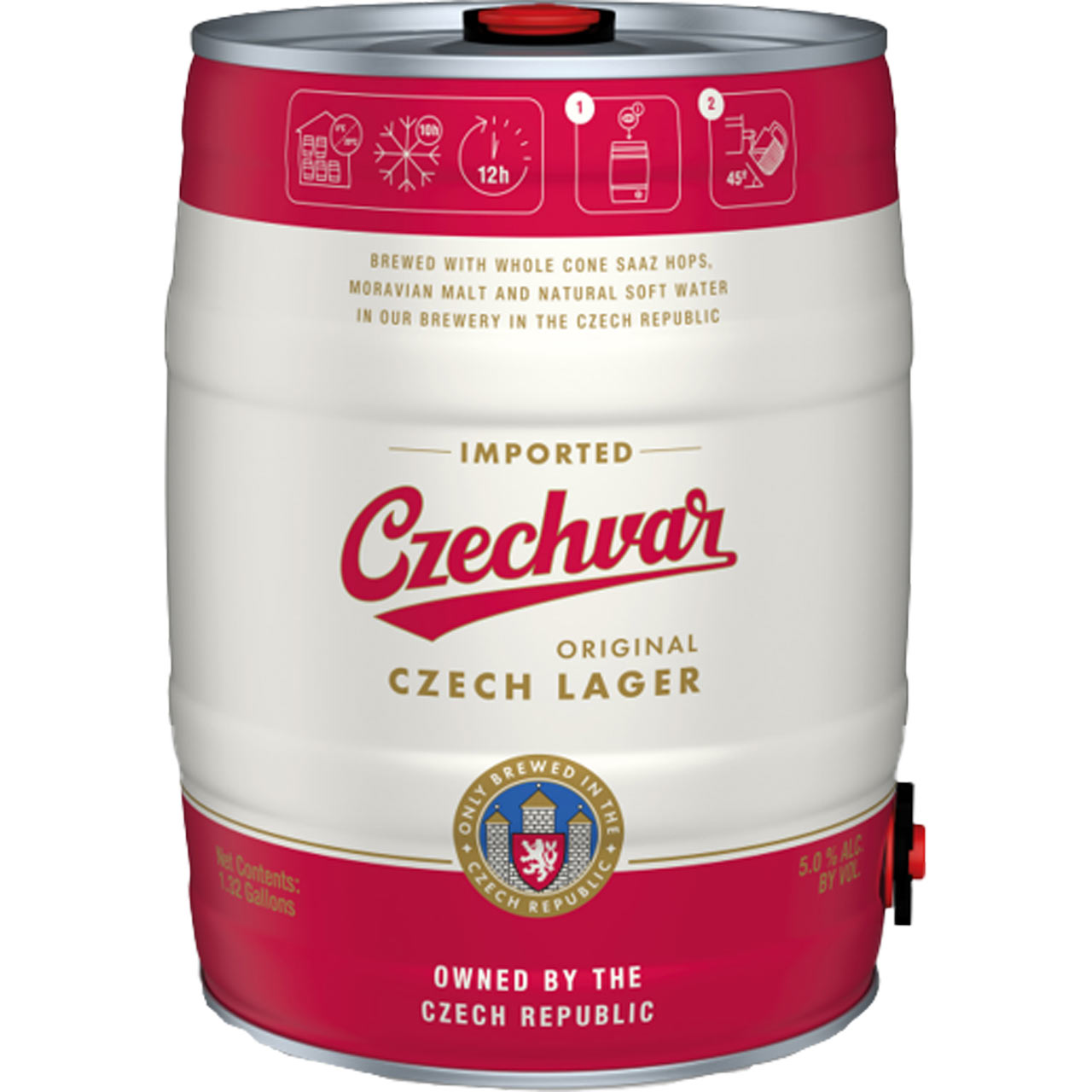 CZECHVAR PREMIUM BEER 5L KEG