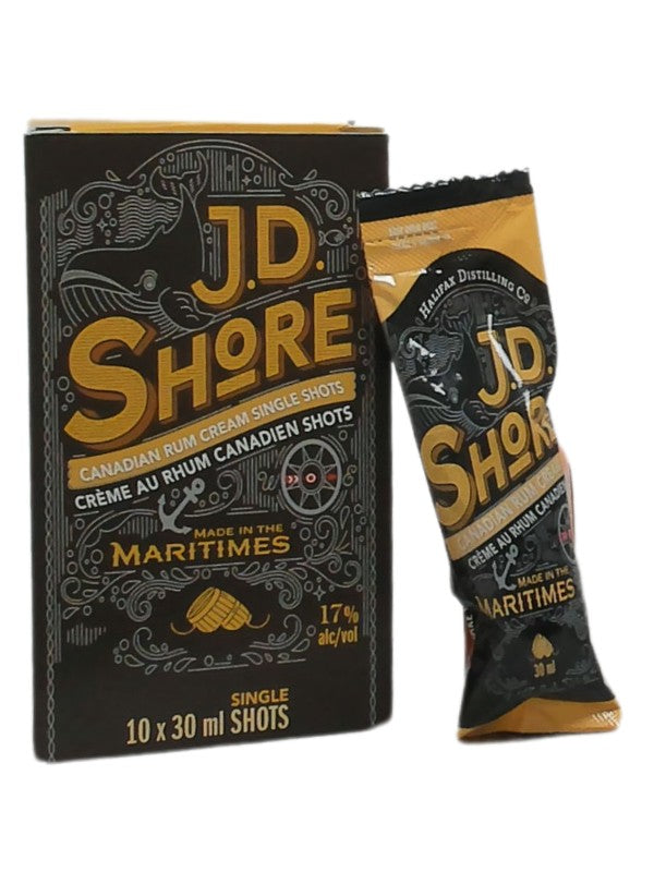 JD SHORE RUM CREAM SINGLE SHOT 30ML 10PK