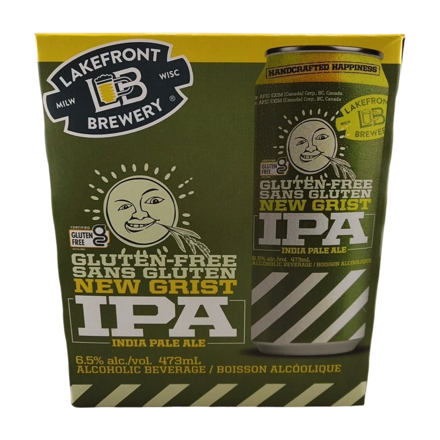 LAKEFRONT BREWERY NEW GRIST GLUTEN-FREE IPA 473ML 4PK CAN