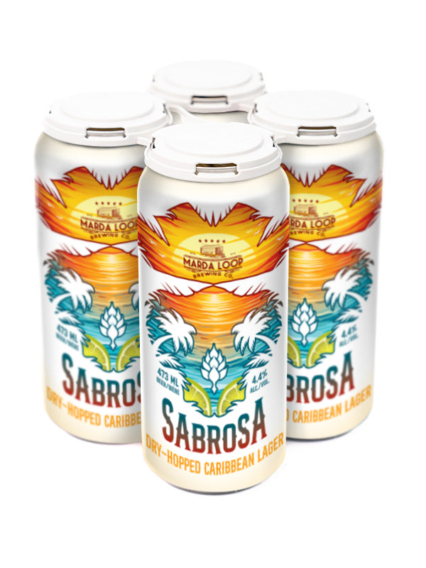 MARDA LOOP BREWING SABROSA CARIBBEAN LAGER 473ML 4PK CAN