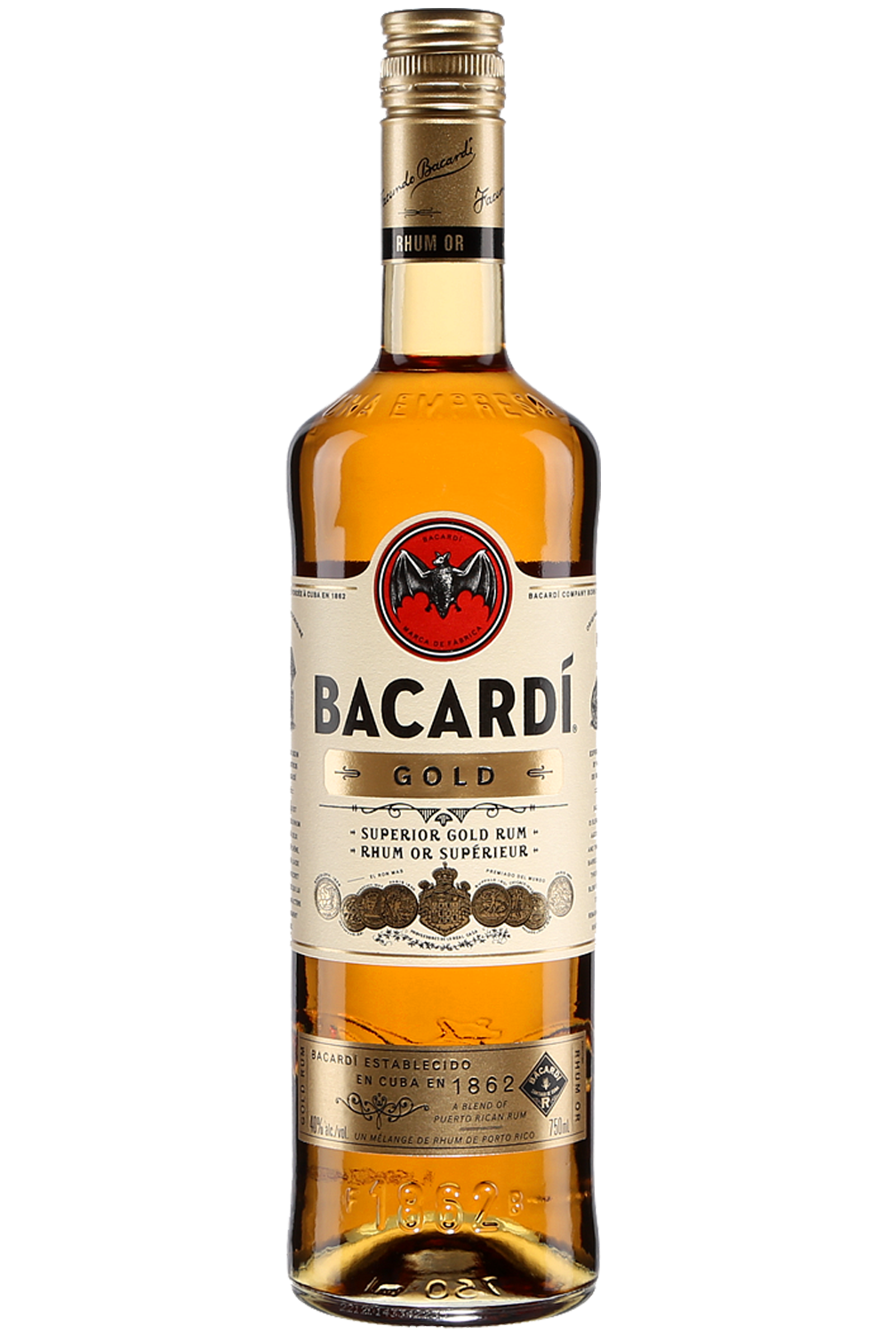 BACARDI GOLD RUM 750ML