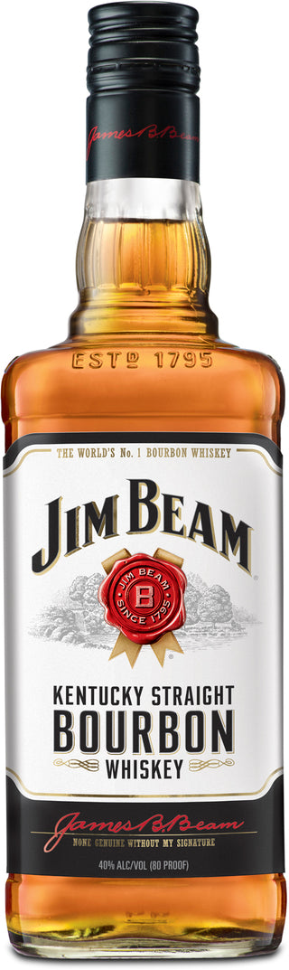 JIM BEAM WHITE LABEL BOURBON 750ML