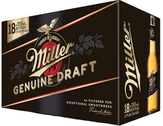 MILLER GENUINE DRAFT 355ML 18PK BT