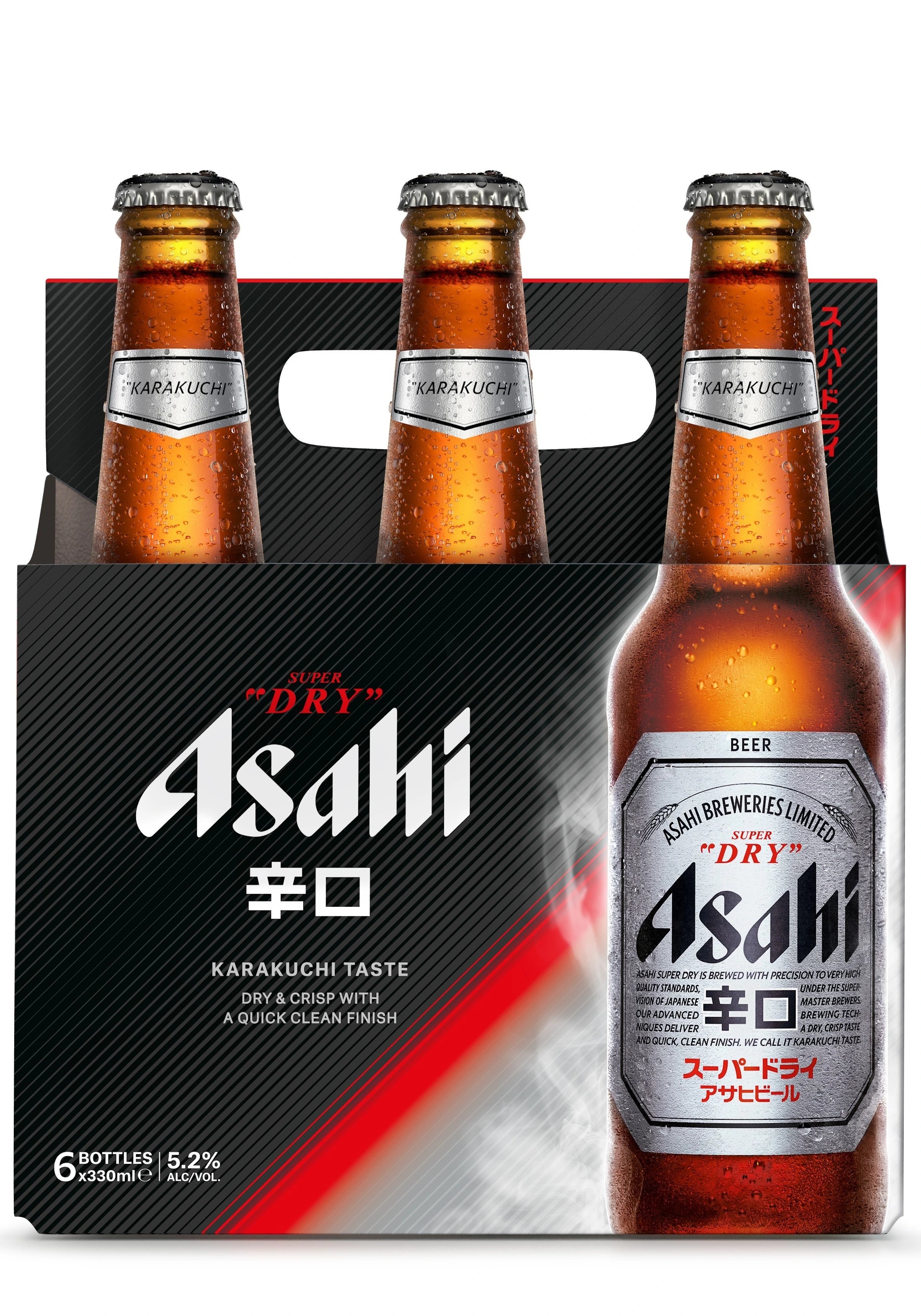 ASAHI SUPER DRY 330ML 6PK BT