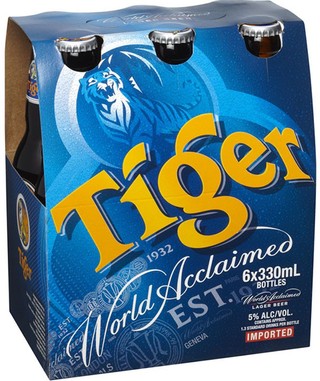 TIGER LAGER 330ML 6PK BT