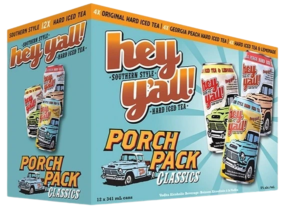 HEY YALL HARD ICED TEA PORCH PACK CLASSICS 341ML 12PK CAN @ Kelowna [1000866]