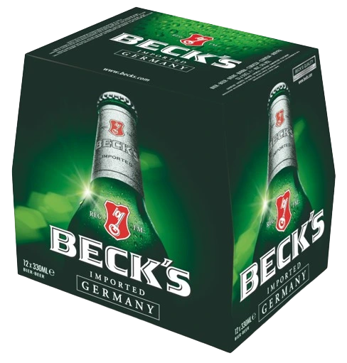 BECKS LAGER 330ML 12PK BT