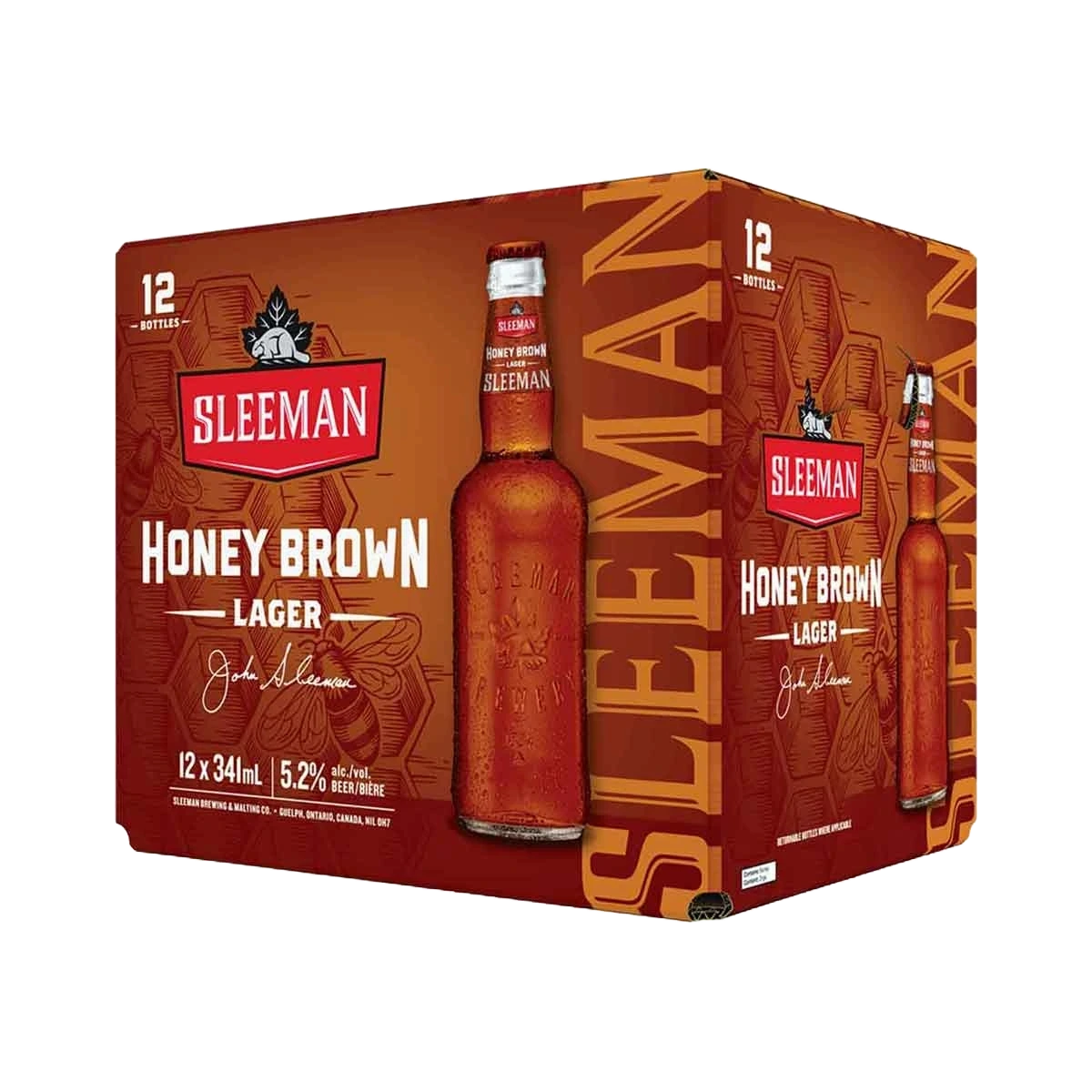 SLEEMAN HONEY BROWN LAGER 341ML 12PK BT