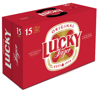 LUCKY LAGER 355ML 15PK CAN