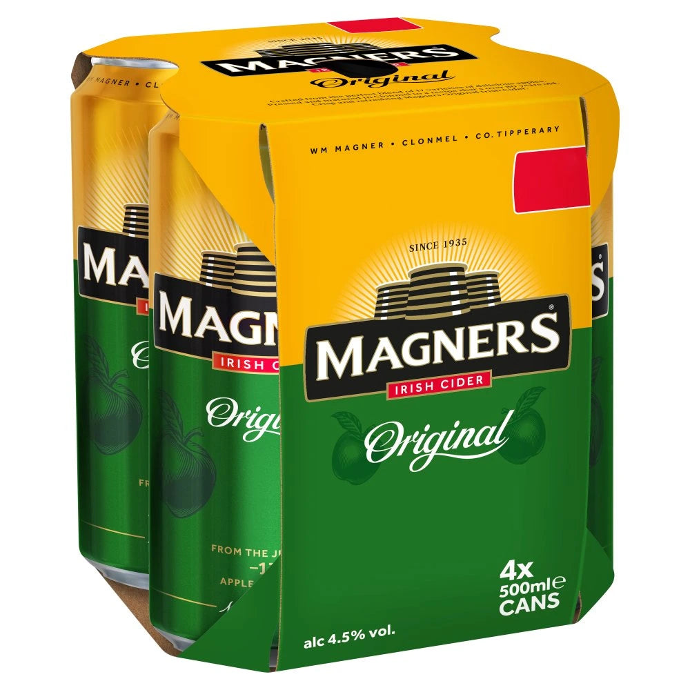 MAGNERS ORIGINAL IRISH CIDER 500ML 4PK CAN