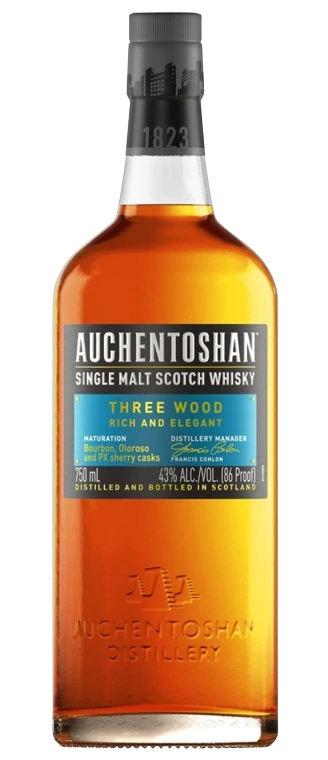 AUCHENTOSHAN THREE WOOD SINGLE MALT SCOTCH 750ML