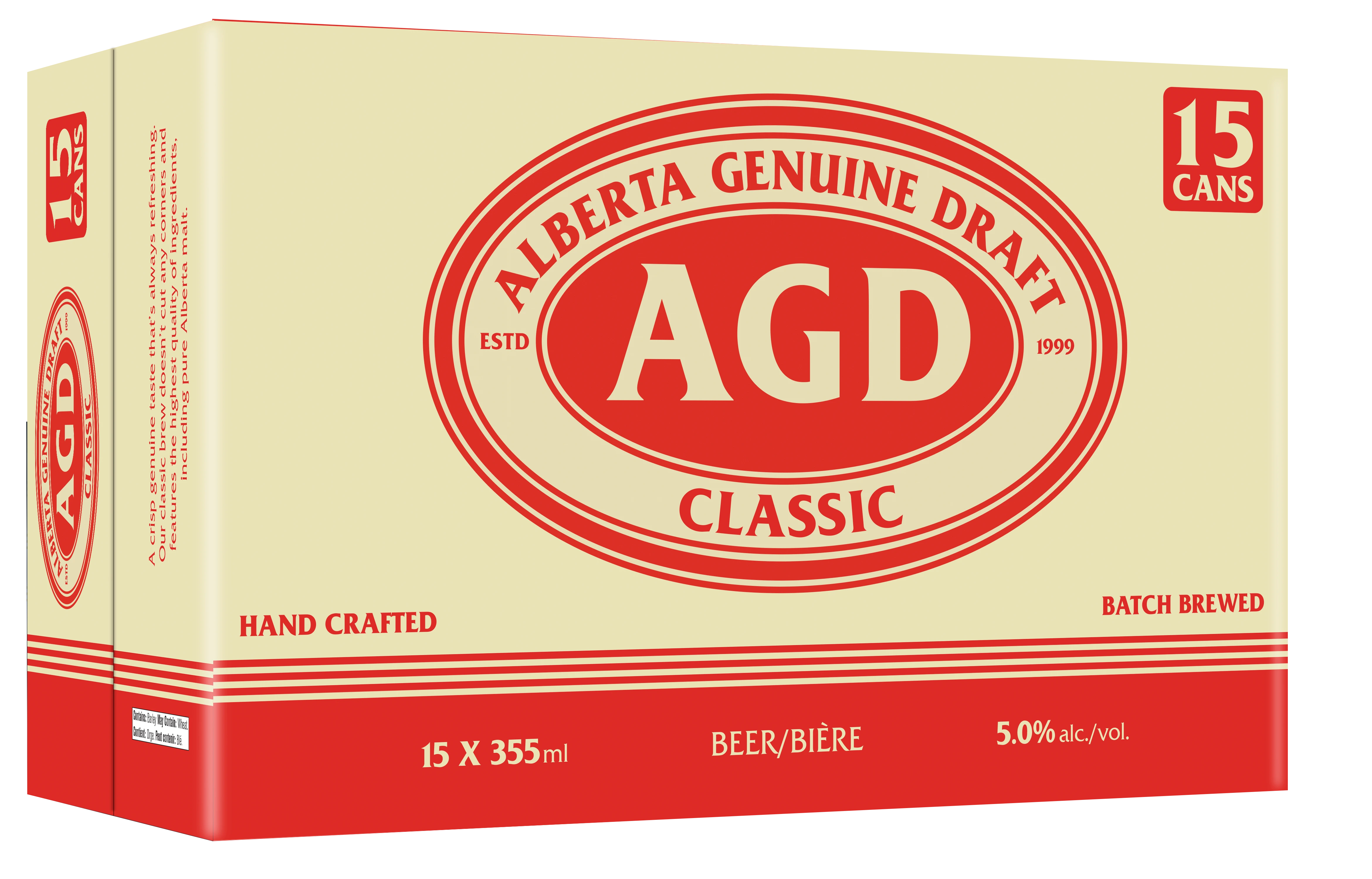 ALBERTA GENUINE DRAFT 355ML 15PK CAN