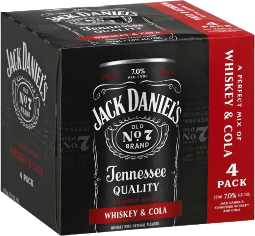 JACK DANIELS & COCA COLA 355ML 4PK CAN