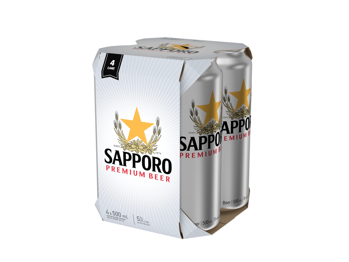 SAPPORO 500ML 4PK CAN
