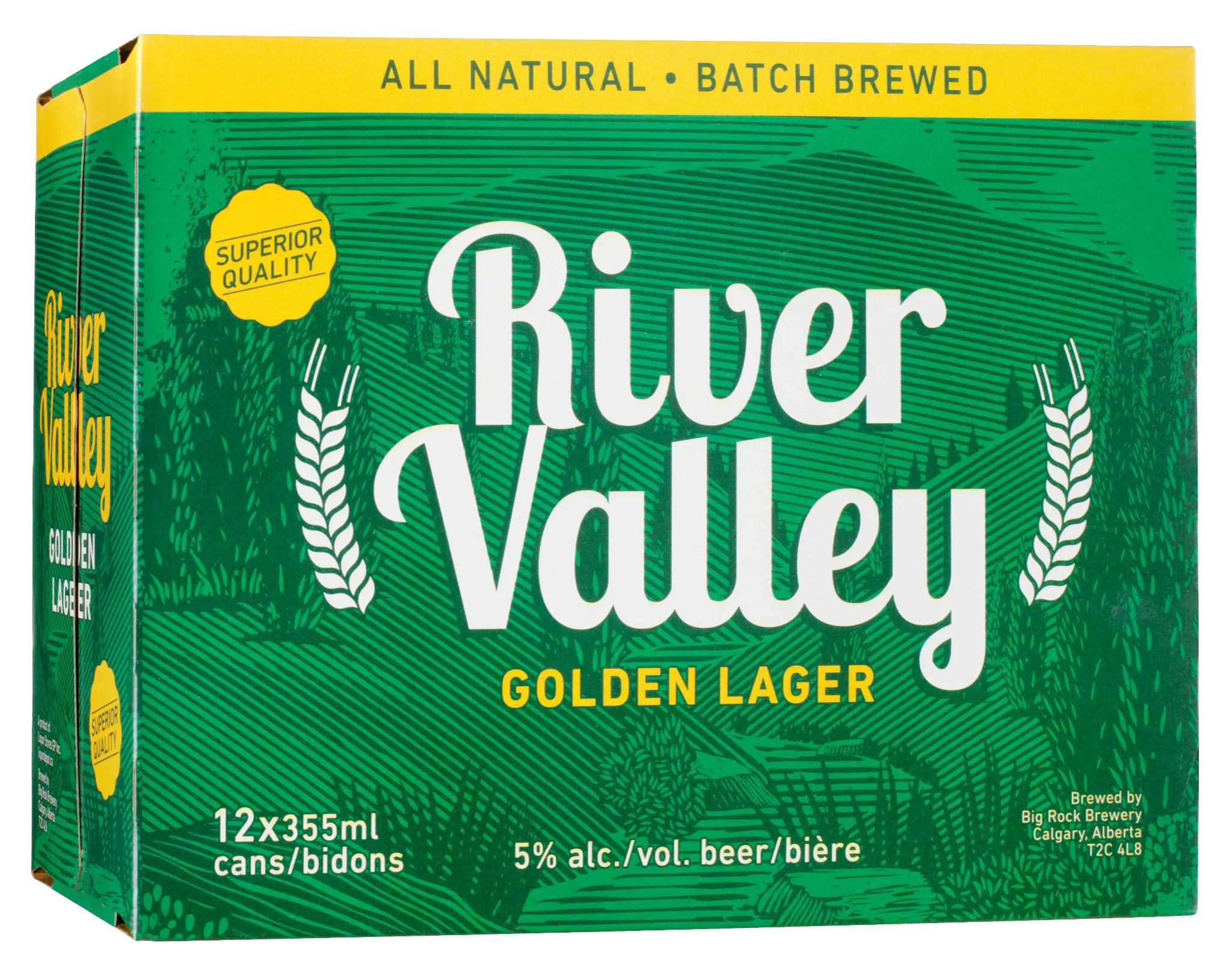RIVER VALLEY LAGER 355ML 12PK CAN