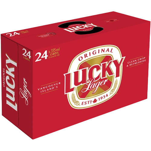 LUCKY LAGER 355ML 24PK CAN