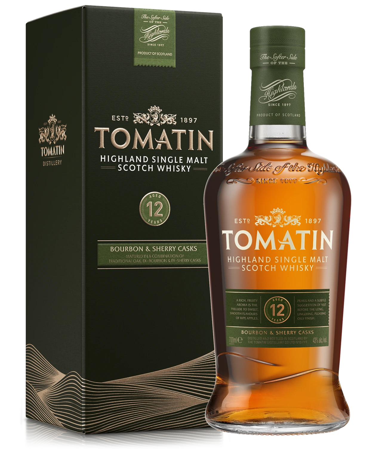 TOMATIN 12YR HIGHLAND SINGLE MALT SCOTCH WHISKY 750ML