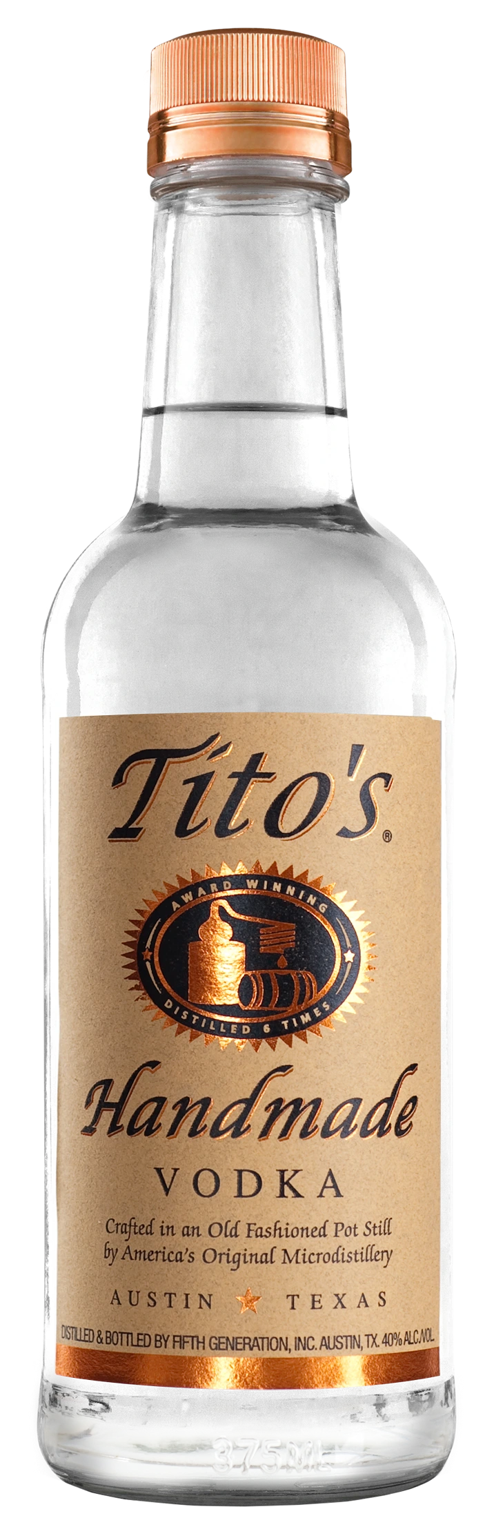 TITOS HANDMADE VODKA 375ML
