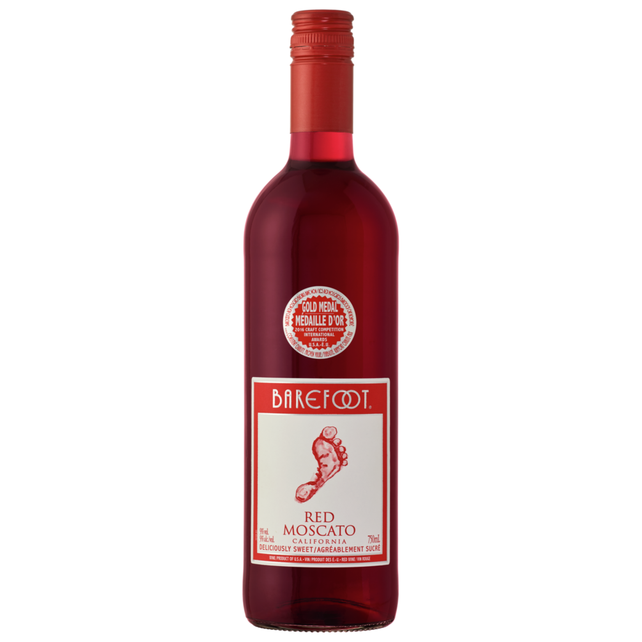 BAREFOOT RED MOSCATO 750ML