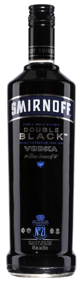 SMIRNOFF DOUBLE BLACK VODKA 750ML