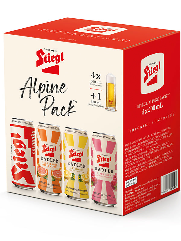 STIEGL ALPINE MIXED 500ML 4PK CAN