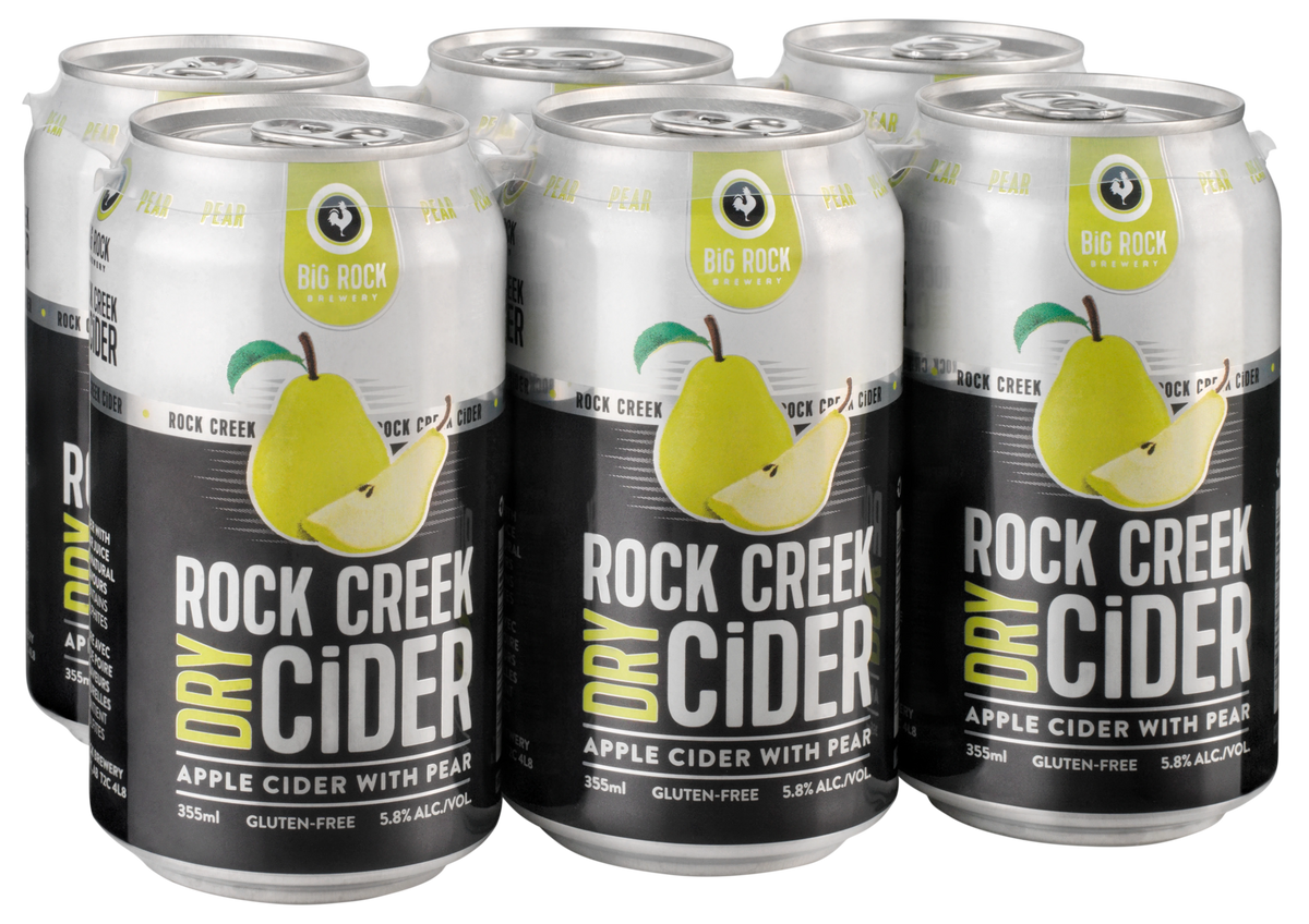 ROCK CREEK PEAR CIDER 355ML 6PK CAN