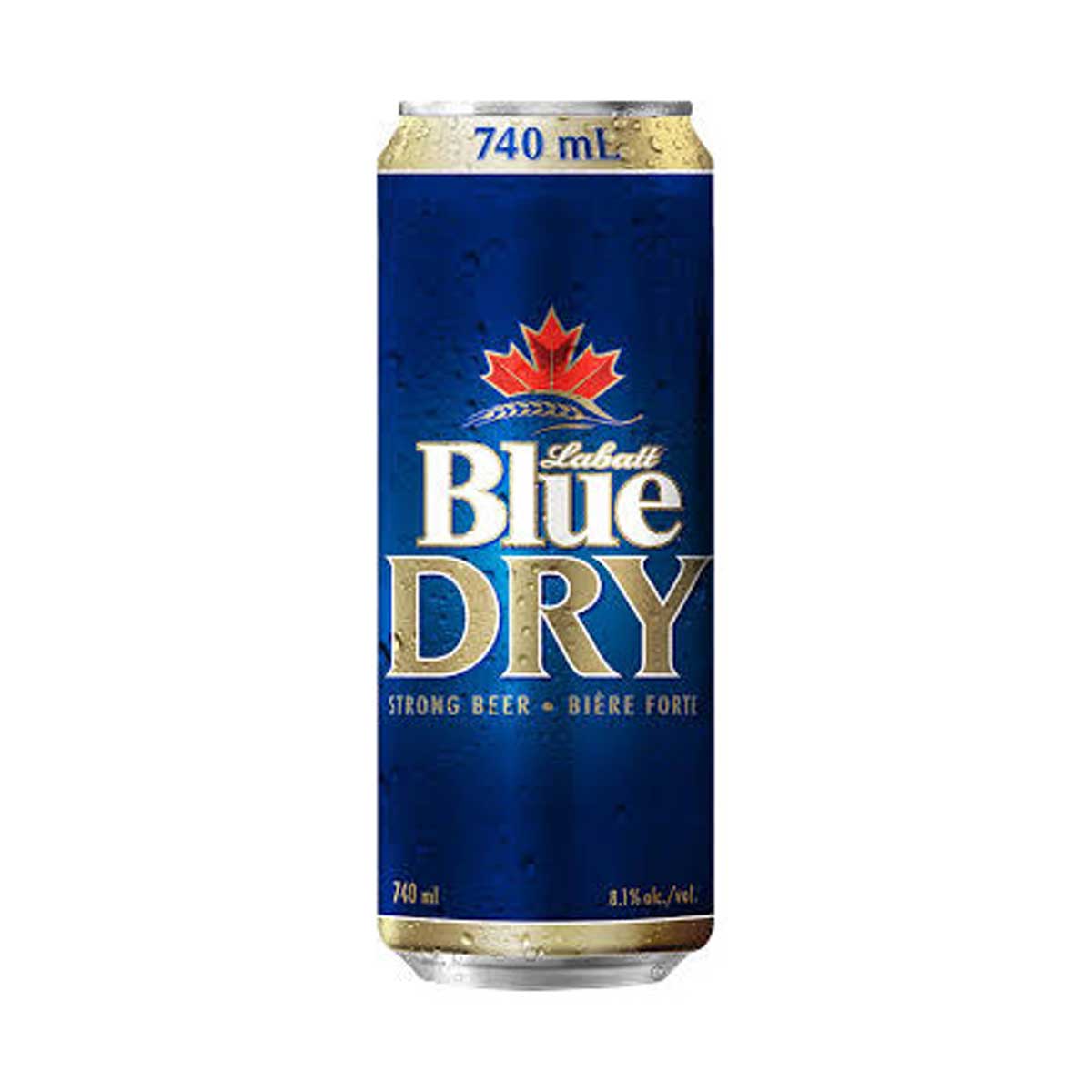 LABATT BLUE DRY 8.1% 740ML CAN