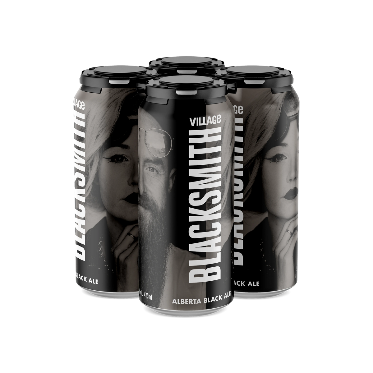 VILLAGE BLACKSMITH ALBERTA BLACK ALE 473ML 4PK CAN
