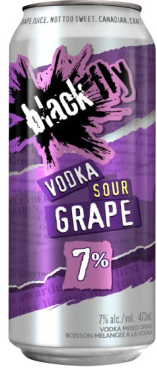 BLACK FLY VODKA SOUR GRAPE 473ML CAN