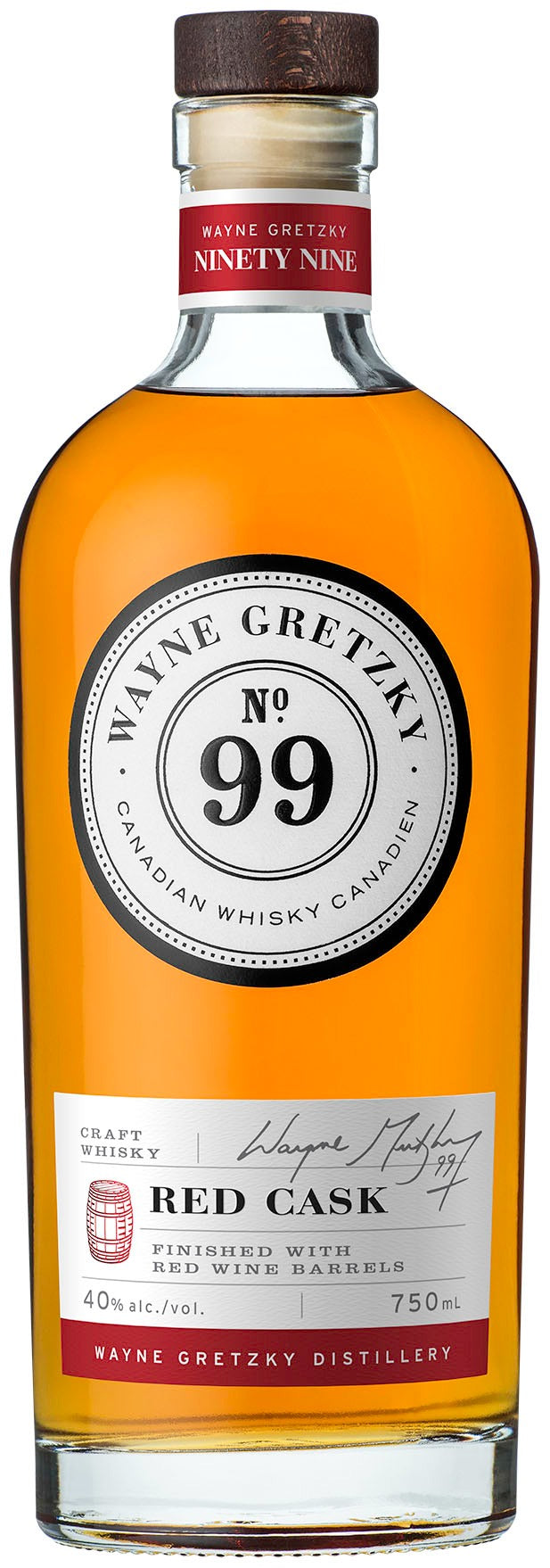WAYNE GRETZKY NO 99 RED CASK WHISKY 750ML
