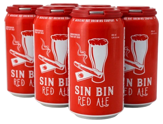 MEDICINE HAT SIN BIN RED ALE 355ML 6PK CAN