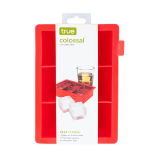 TRUE COLOSSAL 2INCH SILICONE ICE CUBE TRAY RED