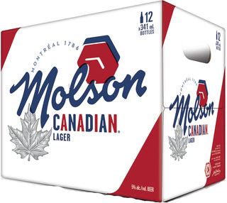 MOLSON CANADIAN 341ML 12PK BT