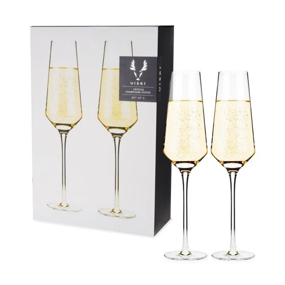 VISKI RAYE CRYSTAL CHAMPAGNE FLUTES 2PK @ Southgate [1003775]