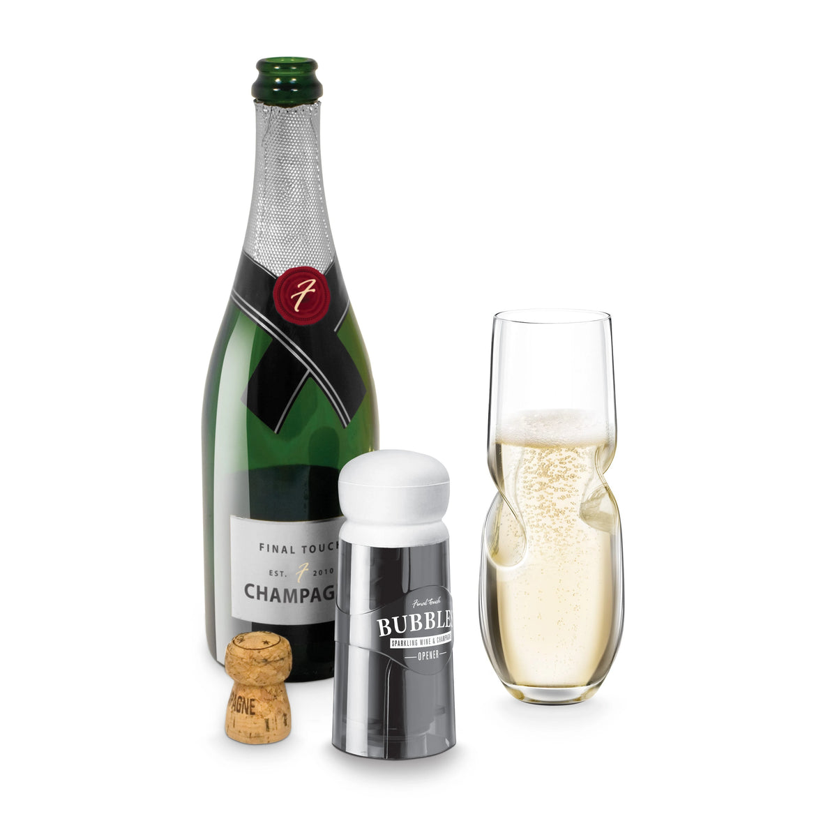 FINAL TOUCH CHAMPAGNE OPENER W/CATCHER